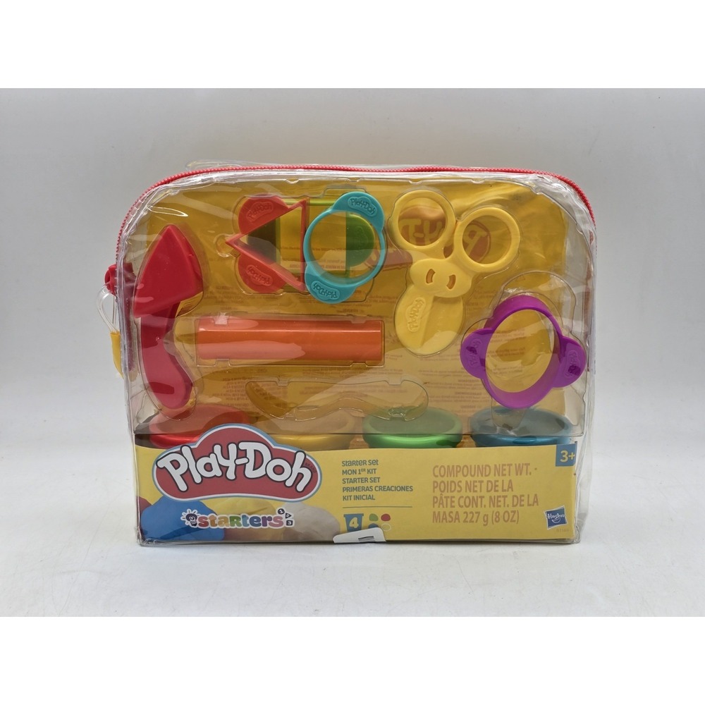 Play-Doh Starter Set 9-Piece Kit with Storage Tote and 4 Play-Doh‎ Compounds